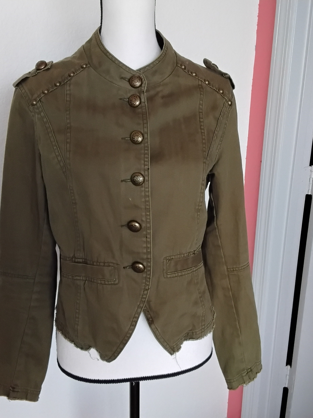 Xhilaration Olive Military-Style Utility Jacket